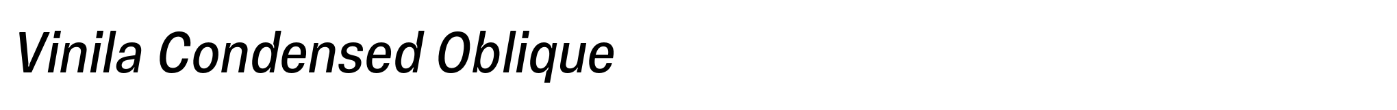 Vinila Condensed Oblique image